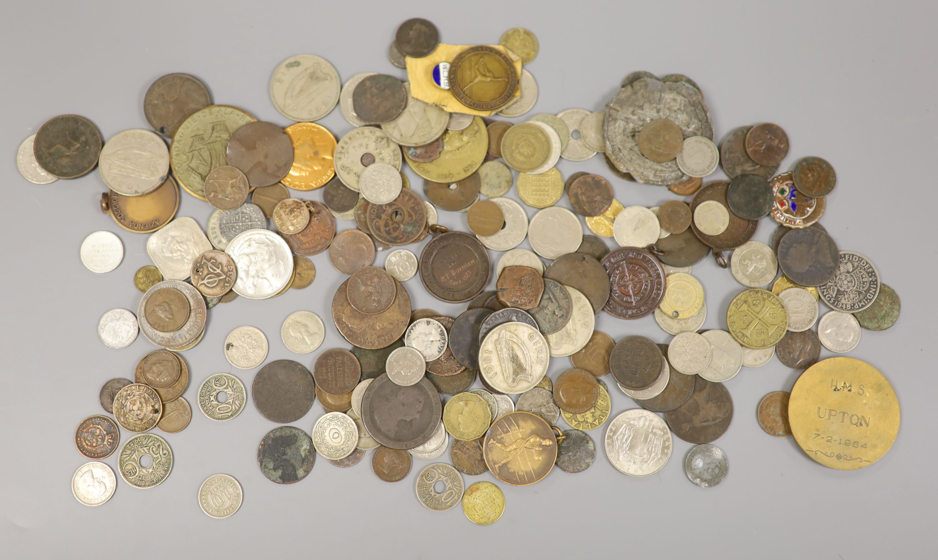 A quantity of mixed coins